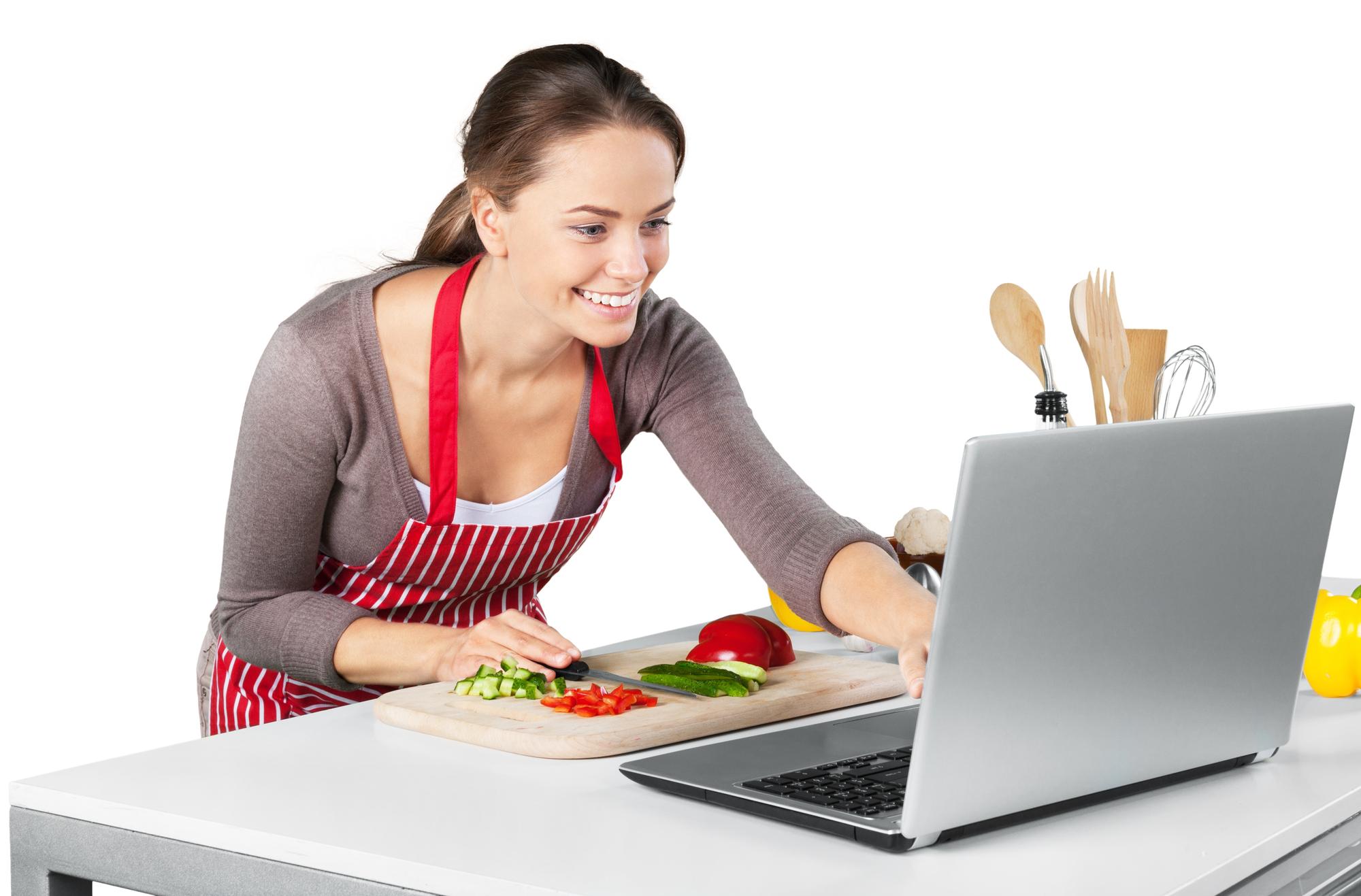 Scena lezione online con chef che spiega una tecnica